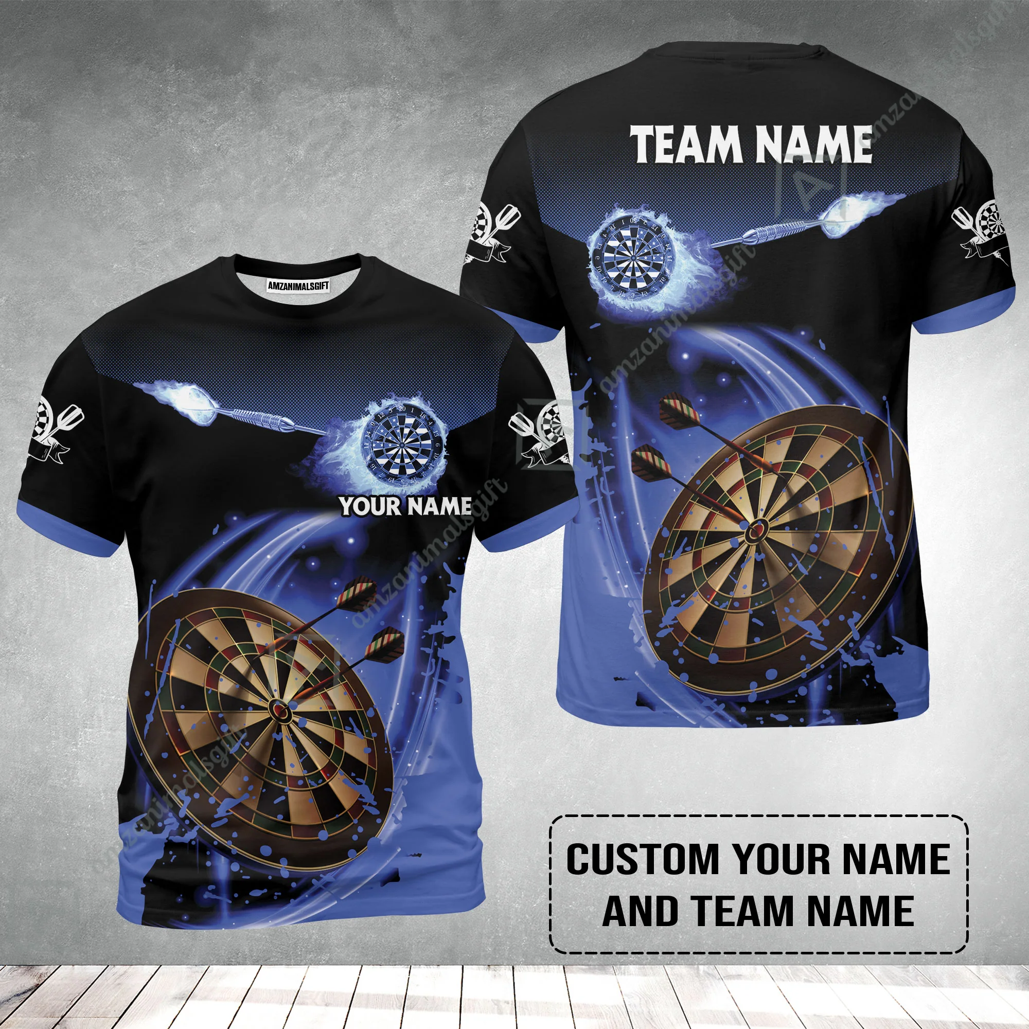 Customized Fire Darts T-Shirt, Personalized Darts For Team T-Shirt - Image 2