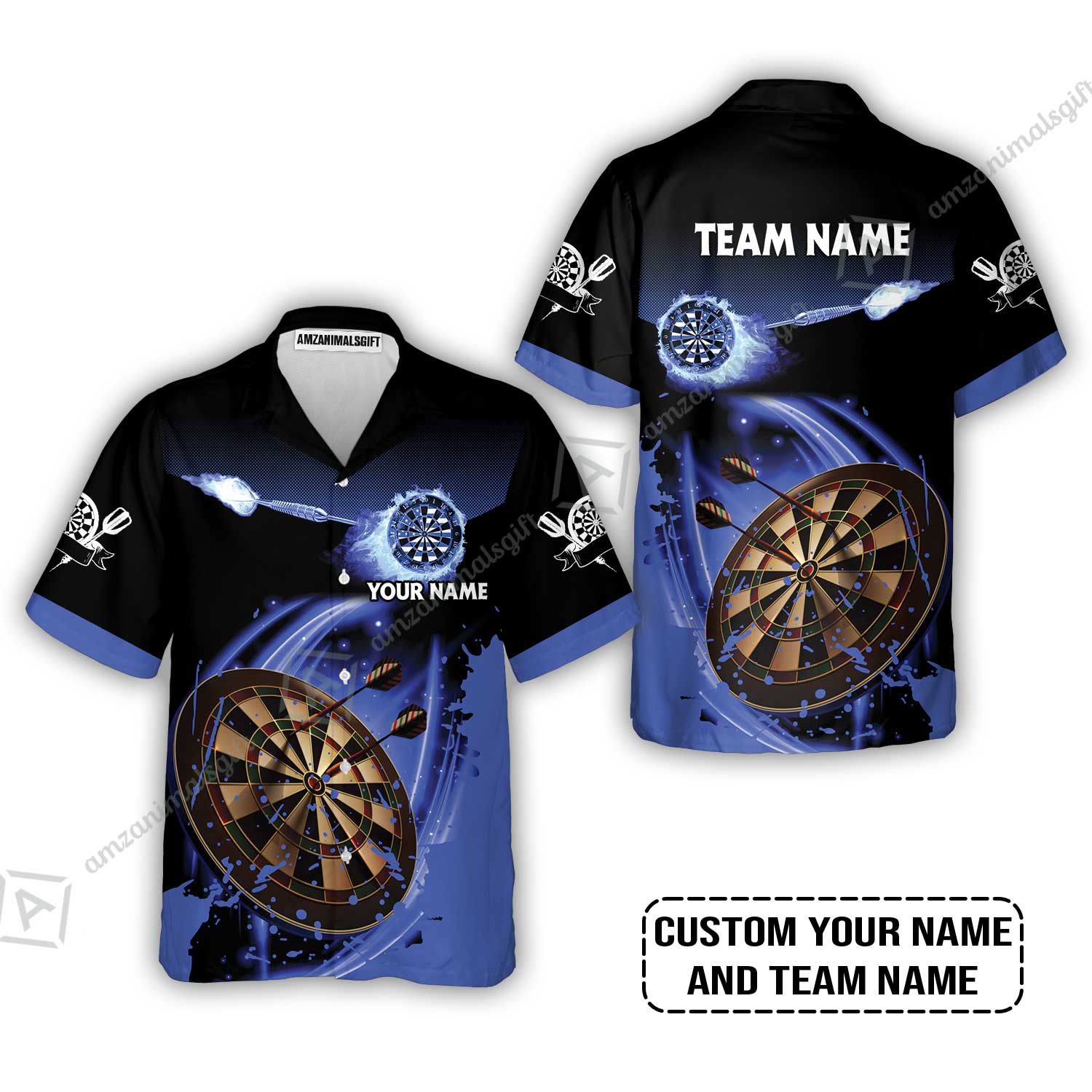 Customized Fire Darts T-Shirt, Personalized Darts For Team T-Shirt - Image 3