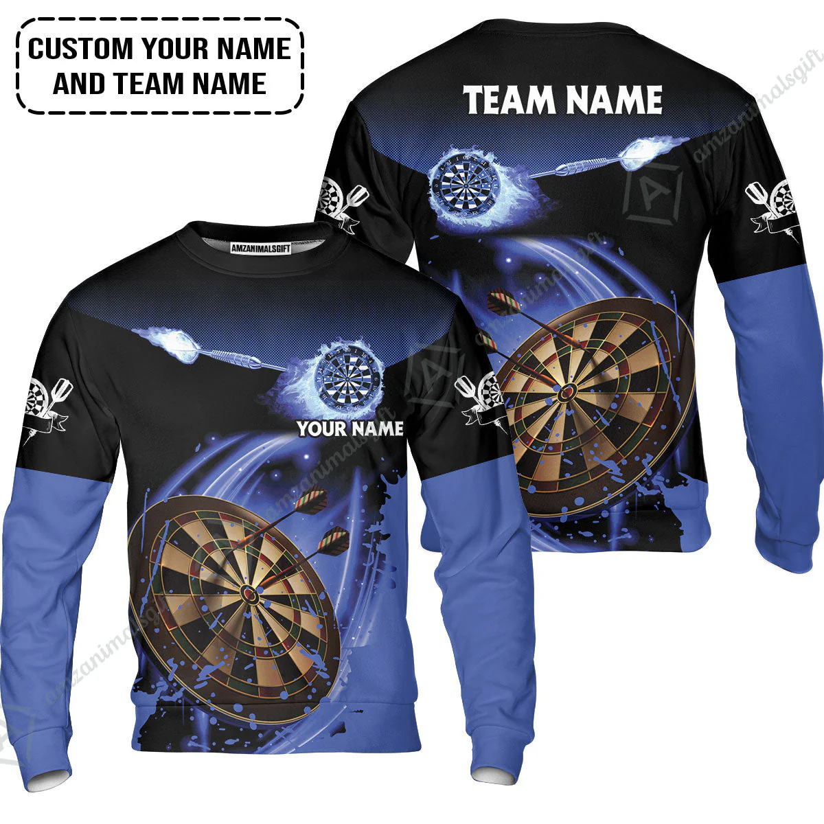 Customized Fire Darts T-Shirt, Personalized Darts For Team T-Shirt - Image 4