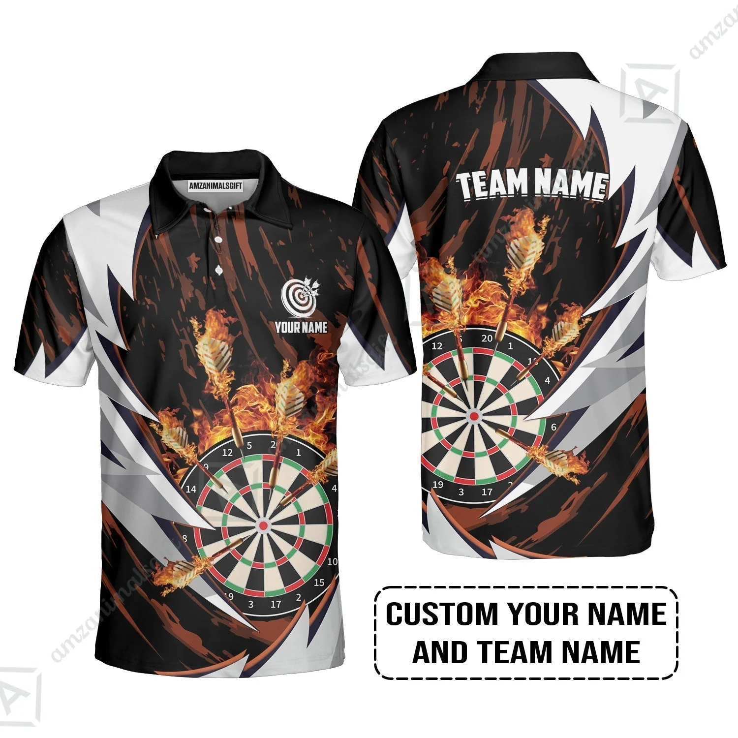 Customized Fire Thunderstorm Darts Sweatshirt, Personalized Darts Sweatshirt - Image 6