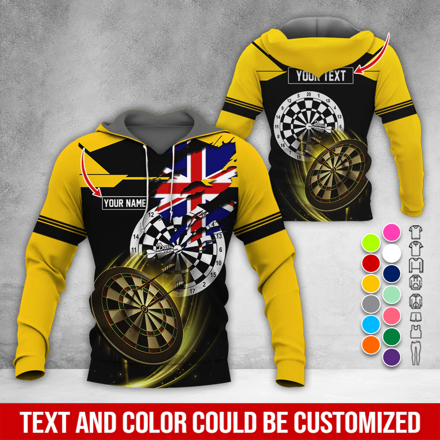 Customized Flag Darts Premium Hoodie, Custom Flag Hoodie For Men & Women, Perfect Gift For Darts Lovers, Friend, Family - Image 5