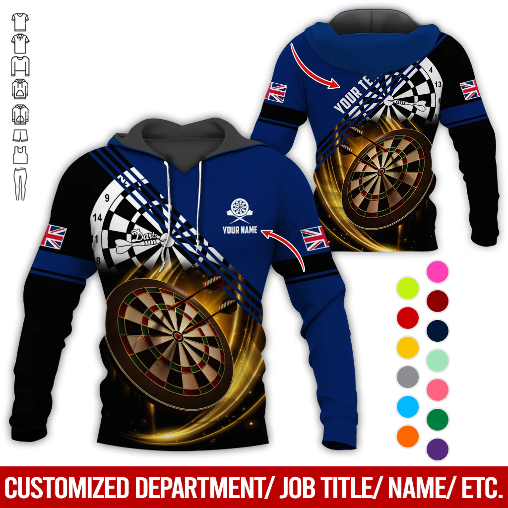 Customized Flag Darts Premium Hoodie, Personalized National Flag & Darts Pattern Hoodie For Men & Women, Perfect Gift For Darts Lovers, Friend, Family - Image 8