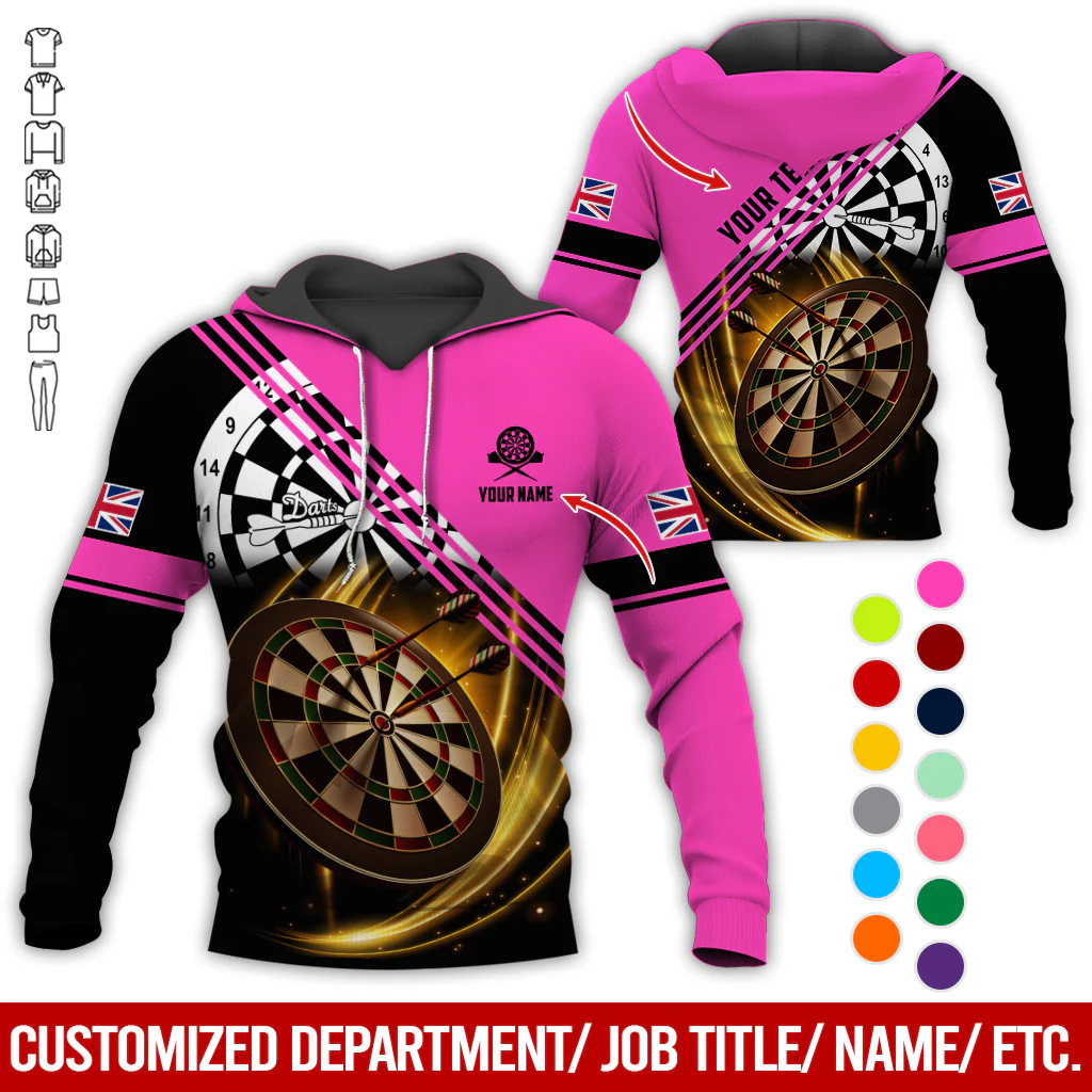 Customized Flag Darts Premium Hoodie, Personalized National Flag & Darts Pattern Hoodie For Men & Women, Perfect Gift For Darts Lovers, Friend, Family - Image 9