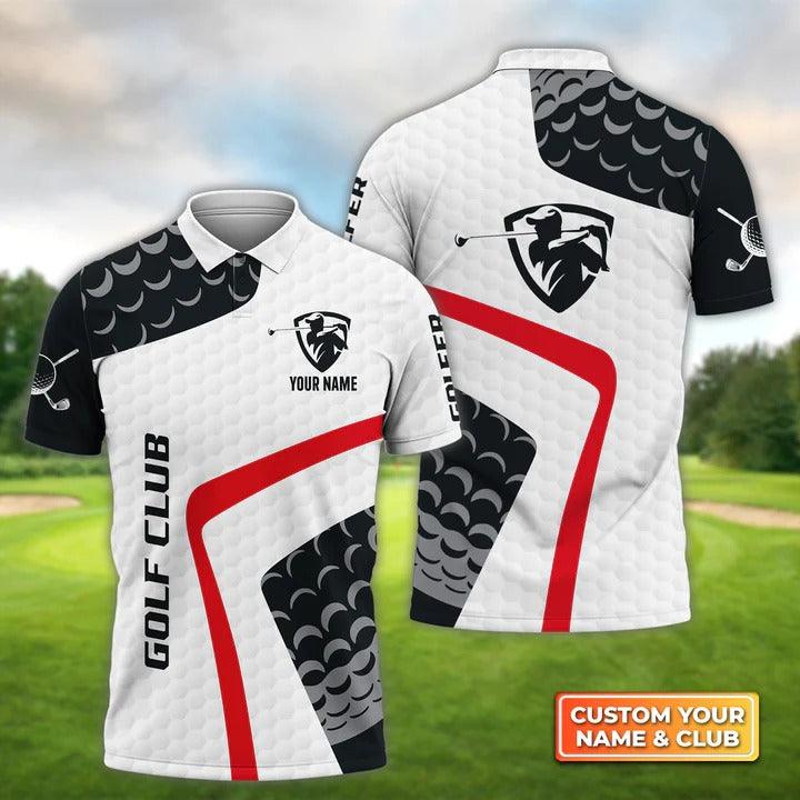 Customized Golf Men Polo Shirt, Graphic Golf Club, Personalized Name Polo Shirt For Men - Perfect Gift For Golf Lovers, Golfers