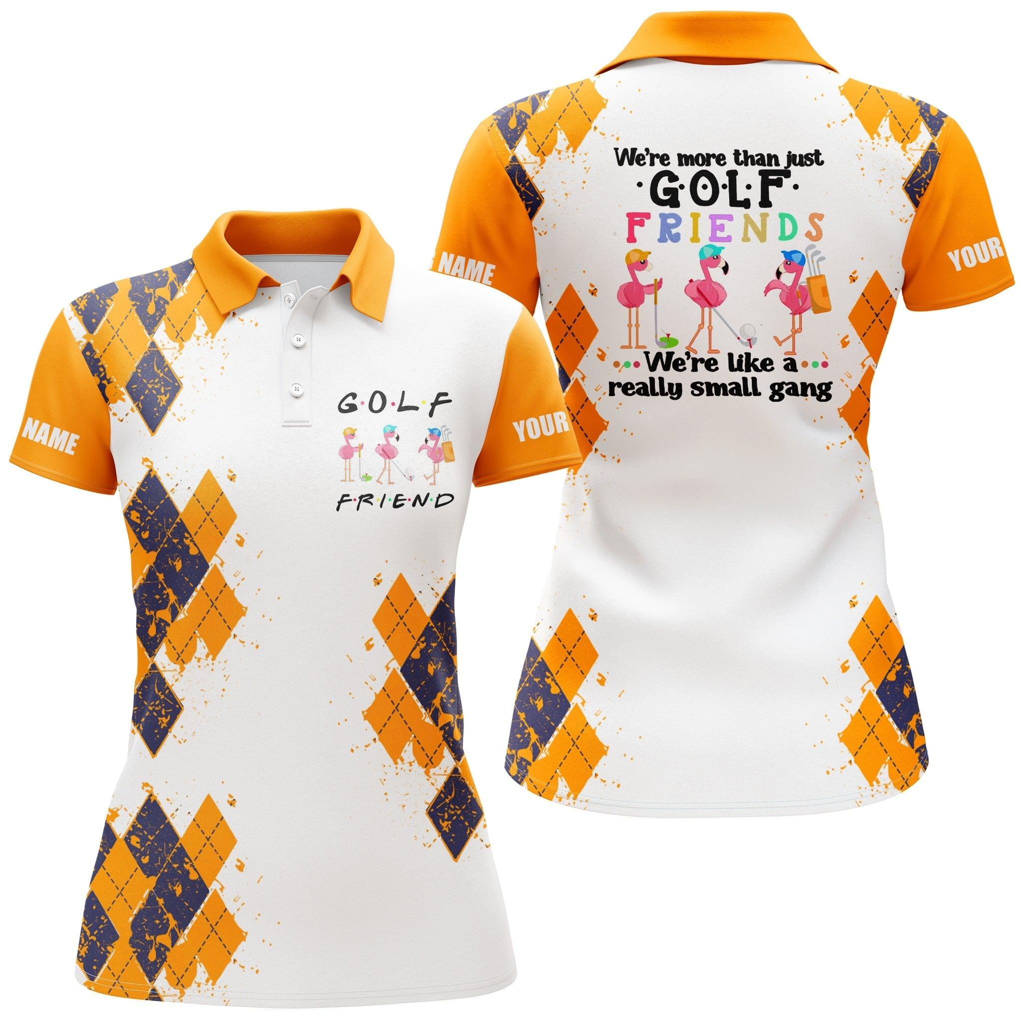 Customized Golf Women Polo Shirt, We're More Than Just Golf Friends Flamingo Custom Name Funny Golf Shirt - Perfect Gift For Golf Lovers, Golfers - Image 4