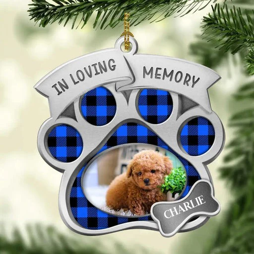 Customized Lovely Dog Photo Aluminum Ornament, Custom Pet In Loving Memory Photo Aluminum Ornament - Memorial Gift For Dog Lovers, Pet Lovers - Image 2