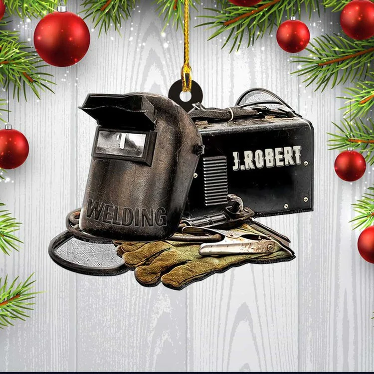 Customized Nam Welder Tool Christmas Arcylic Ornament,  Personalized Acrylic Ornament Welding Supplies For Him - Image 2