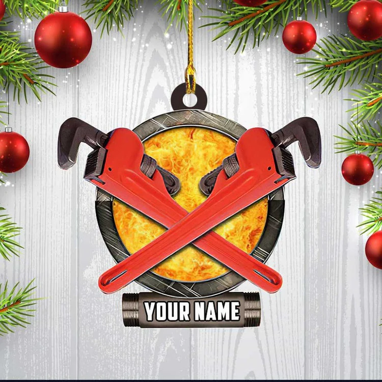 Customized Nam Welder Tool Christmas Arcylic Ornament,  Personalized Acrylic Ornament Welding Supplies For Him - Image 3