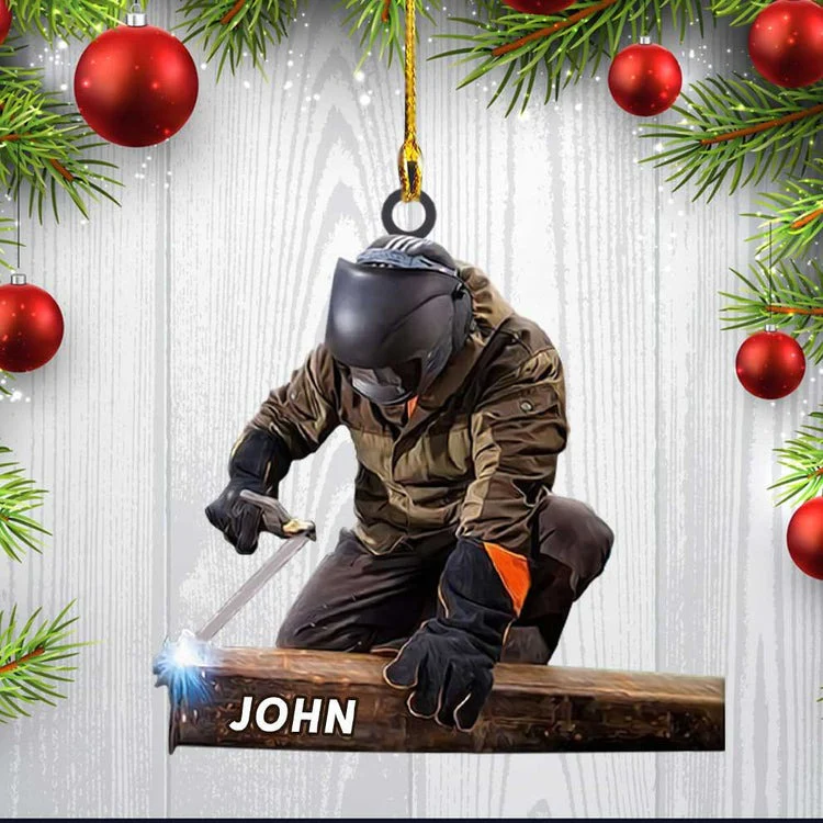 Customized Nam Welder Tool Christmas Arcylic Ornament,  Personalized Acrylic Ornament Welding Supplies For Him - Image 7
