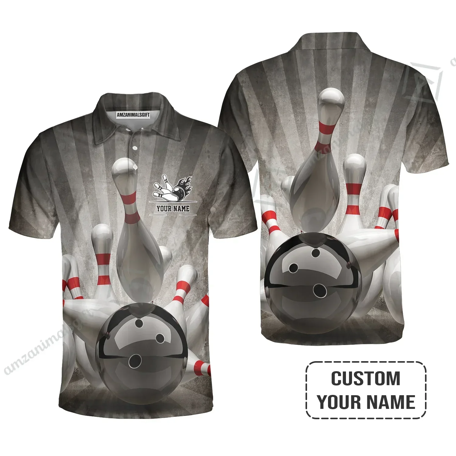 Customized Name Bowling Hawaiian Shirt, Bowling Apparel For Men And Women, Bowling Team - Perfect Outfit For Bowling Lovers, Bowlers - Image 4