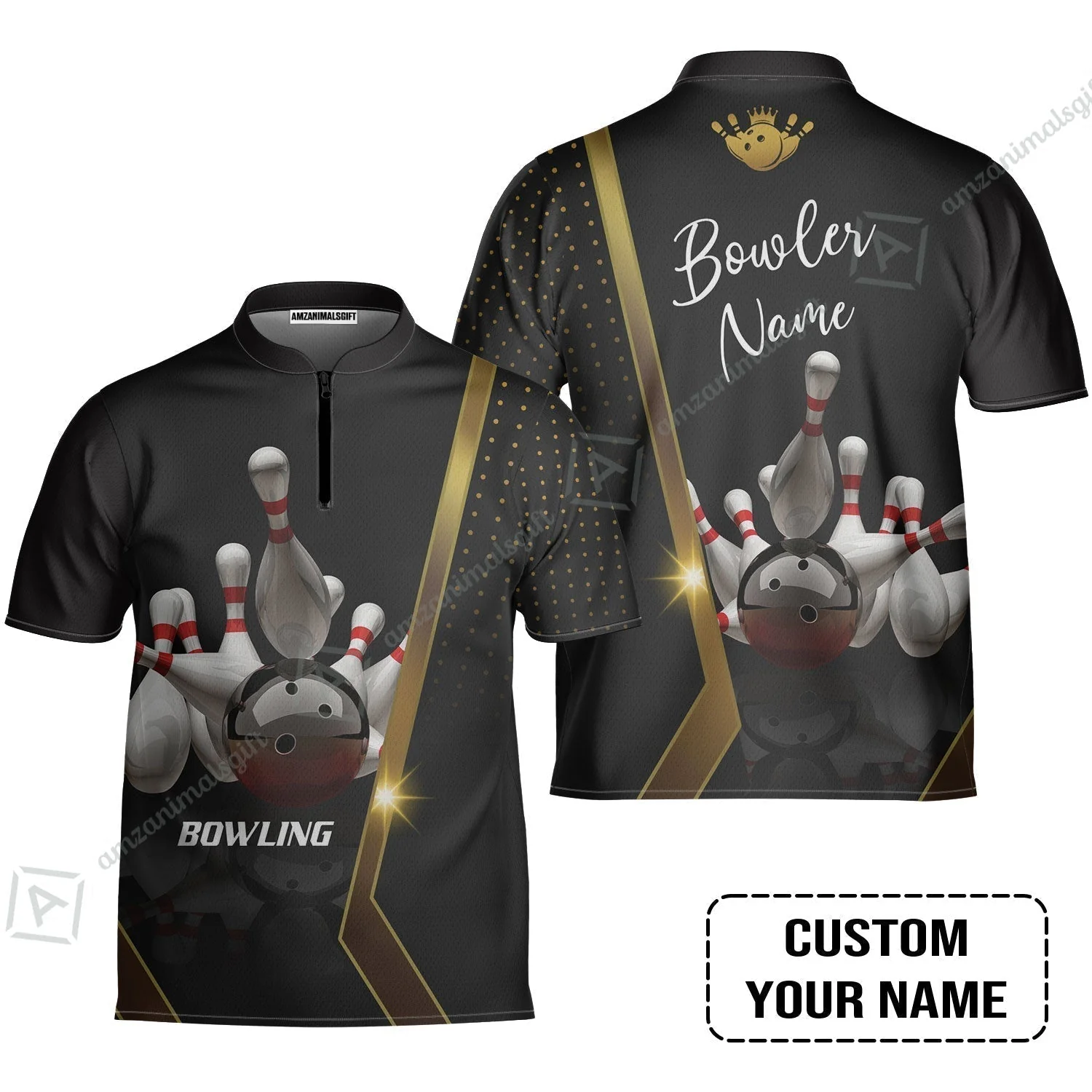Customized Name Bowling Hawaiian Shirt, Bowling Pin and Ball Personalized Bowling Hawaiian Shirt - Image 5