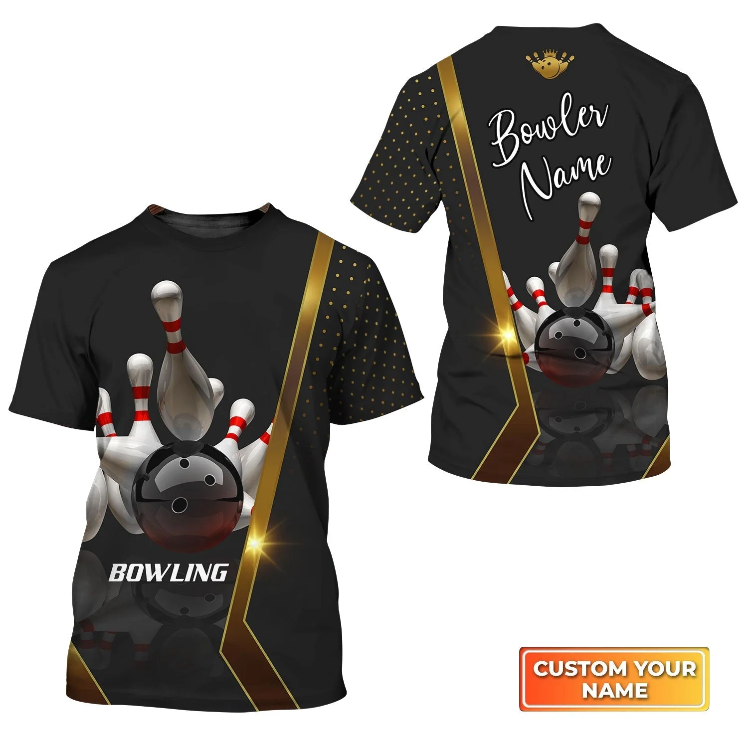 Customized Name Bowling Jersey, Bowling Pin and Ball Personalized Bowling Jersey - Image 8