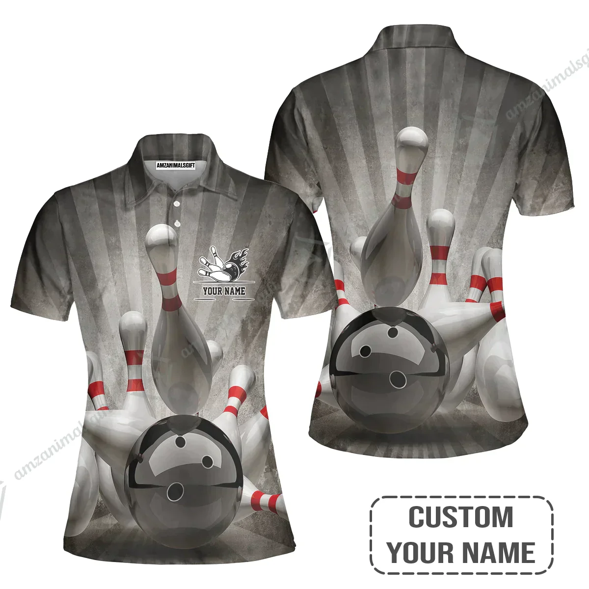 Customized Name Bowling Long Polo Shirt, Bowling Apparel For Men And Women, Bowling Team - Perfect Outfit For Bowling Lovers, Bowlers - Image 6