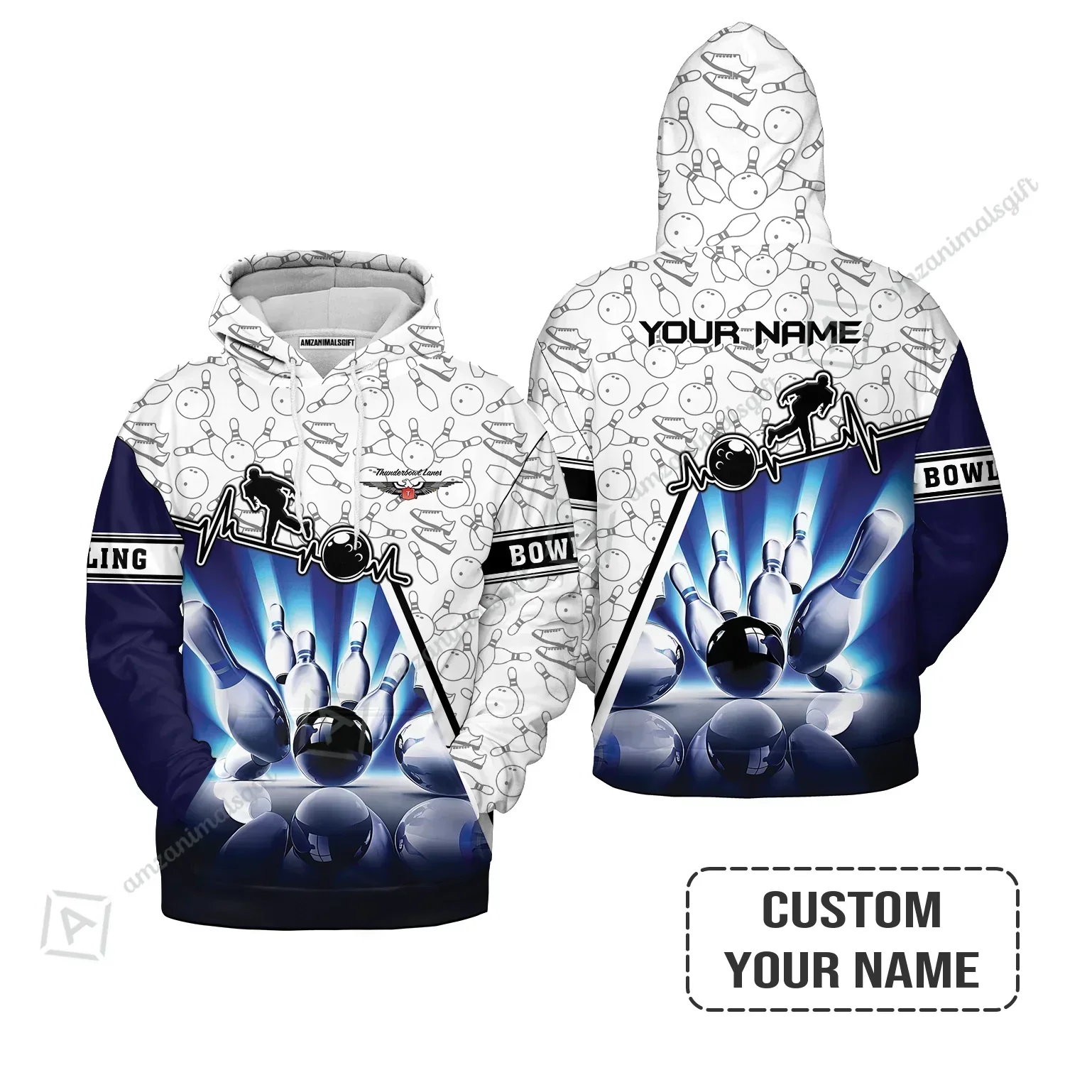 Customized Name Bowling Long Polo Shirt, Thunderbowl Lanes Unique Bowling Shirt For Men Women, Perfect Gift For Bowling Lovers, Bowlers - Image 7