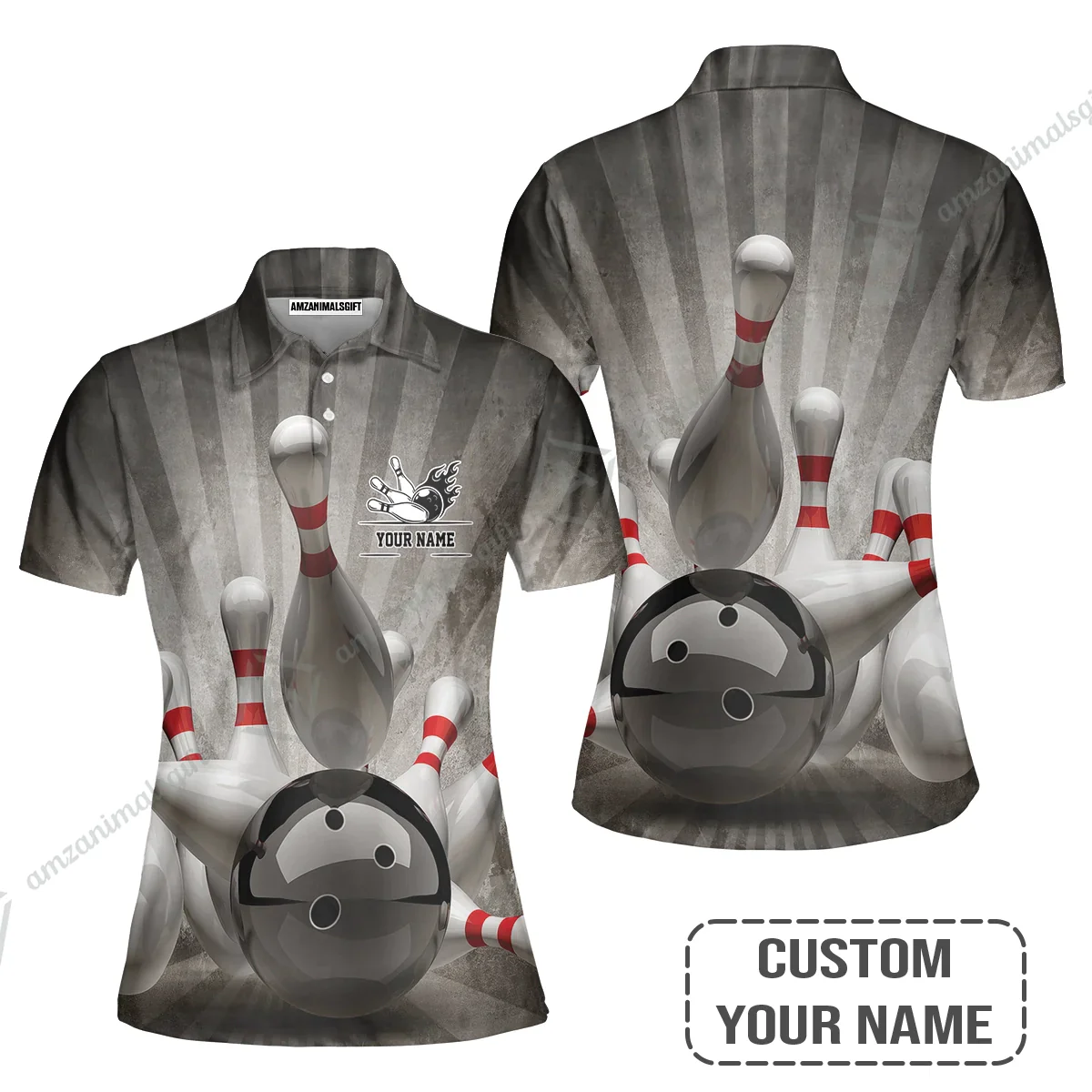 Customized Name Bowling Polo Shirt, Bowling Apparel For Men And Women, Bowling Team - Perfect Outfit For Bowling Lovers, Bowlers - Image 3