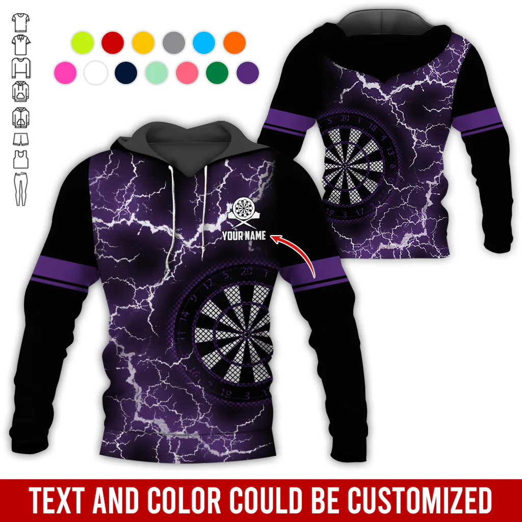 Customized Name Darts Lightning Premium Hoodie, Darts Pattern Hoodie, Perfect Gift For Darts Lovers, Friend, Family - Image 12
