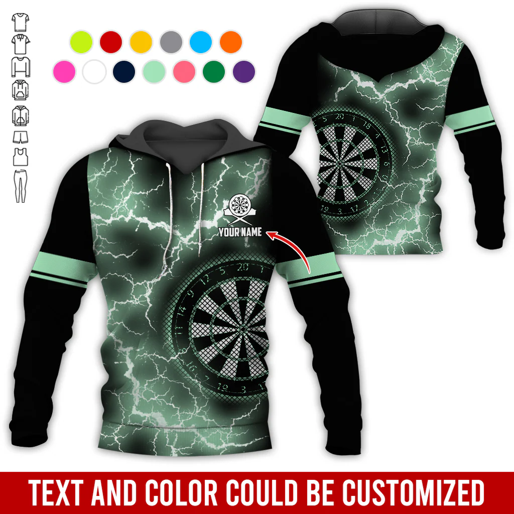 Customized Name Darts Lightning Premium Hoodie, Darts Pattern Hoodie, Perfect Gift For Darts Lovers, Friend, Family - Image 4