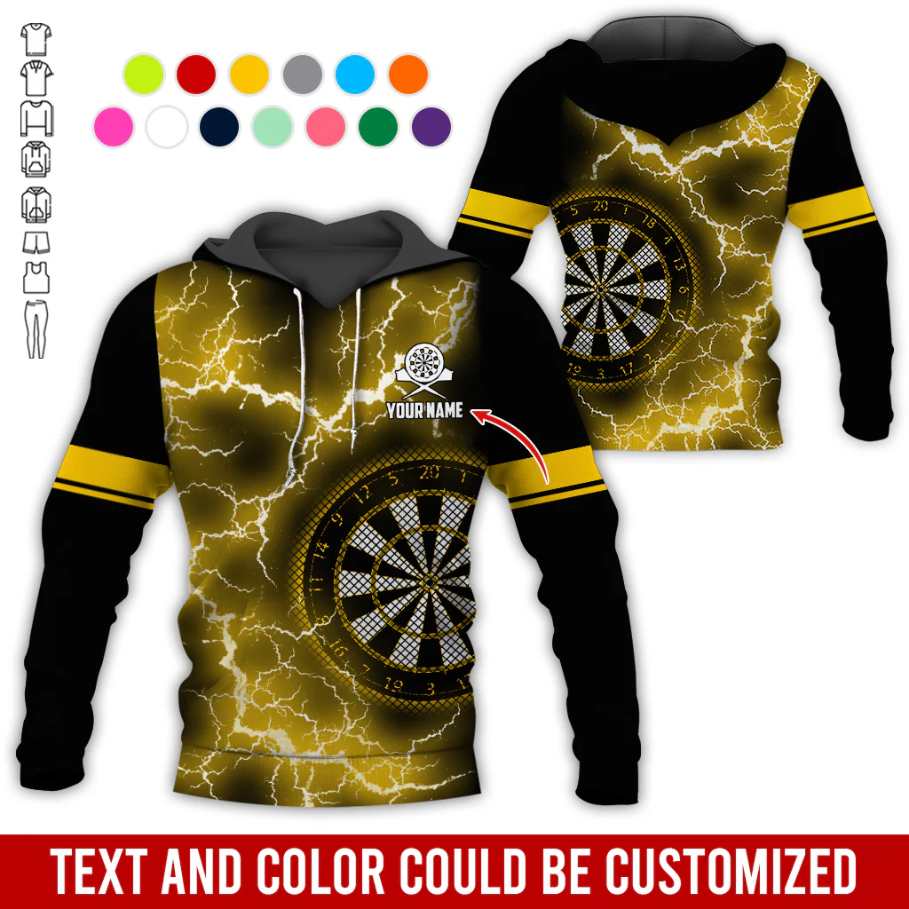 Customized Name Darts Lightning Premium Hoodie, Darts Pattern Hoodie, Perfect Gift For Darts Lovers, Friend, Family - Image 5