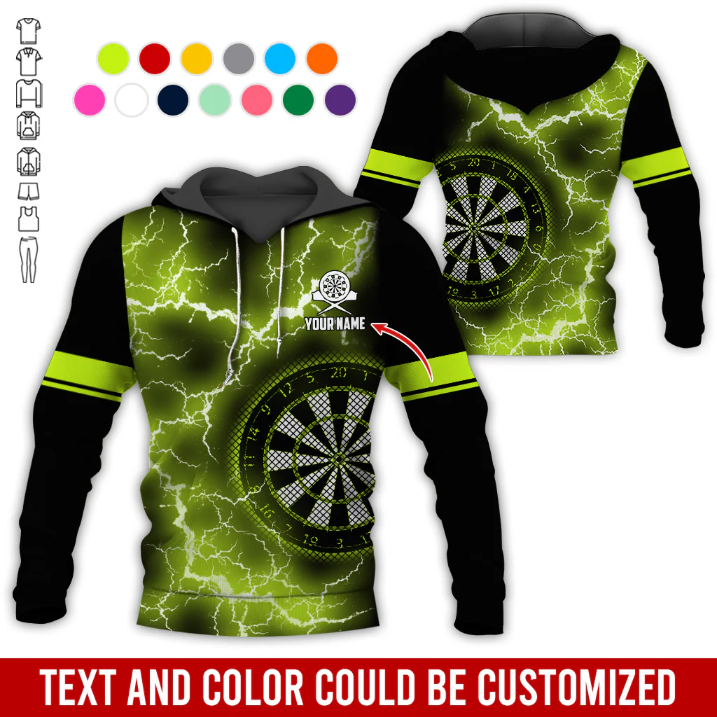 Customized Name Darts Lightning Premium Hoodie, Darts Pattern Hoodie, Perfect Gift For Darts Lovers, Friend, Family - Image 7