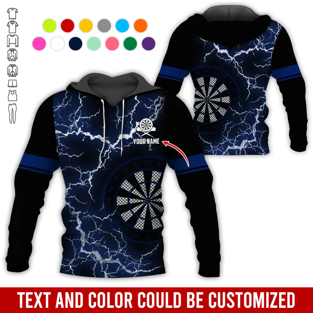 Customized Name Darts Lightning Premium Hoodie, Darts Pattern Hoodie, Perfect Gift For Darts Lovers, Friend, Family - Image 8