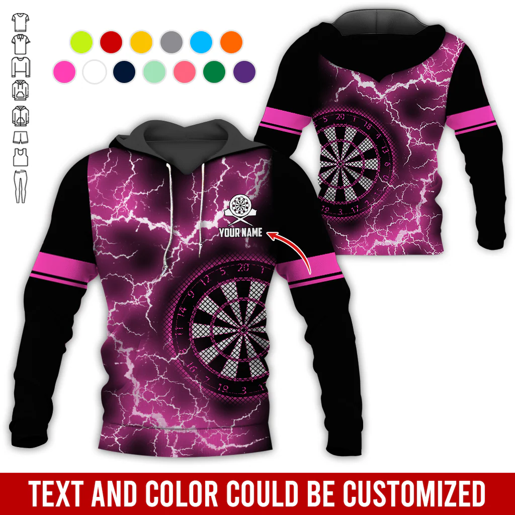 Customized Name Darts Lightning Premium Hoodie, Darts Pattern Hoodie, Perfect Gift For Darts Lovers, Friend, Family - Image 9
