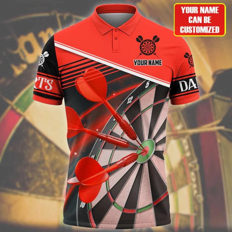 Customized Name Darts Polo Shirt, Best Darts Player Gift, Personalized Name Polo Shirt For Men - Perfect Gift For Darts Lovers, Darts Players