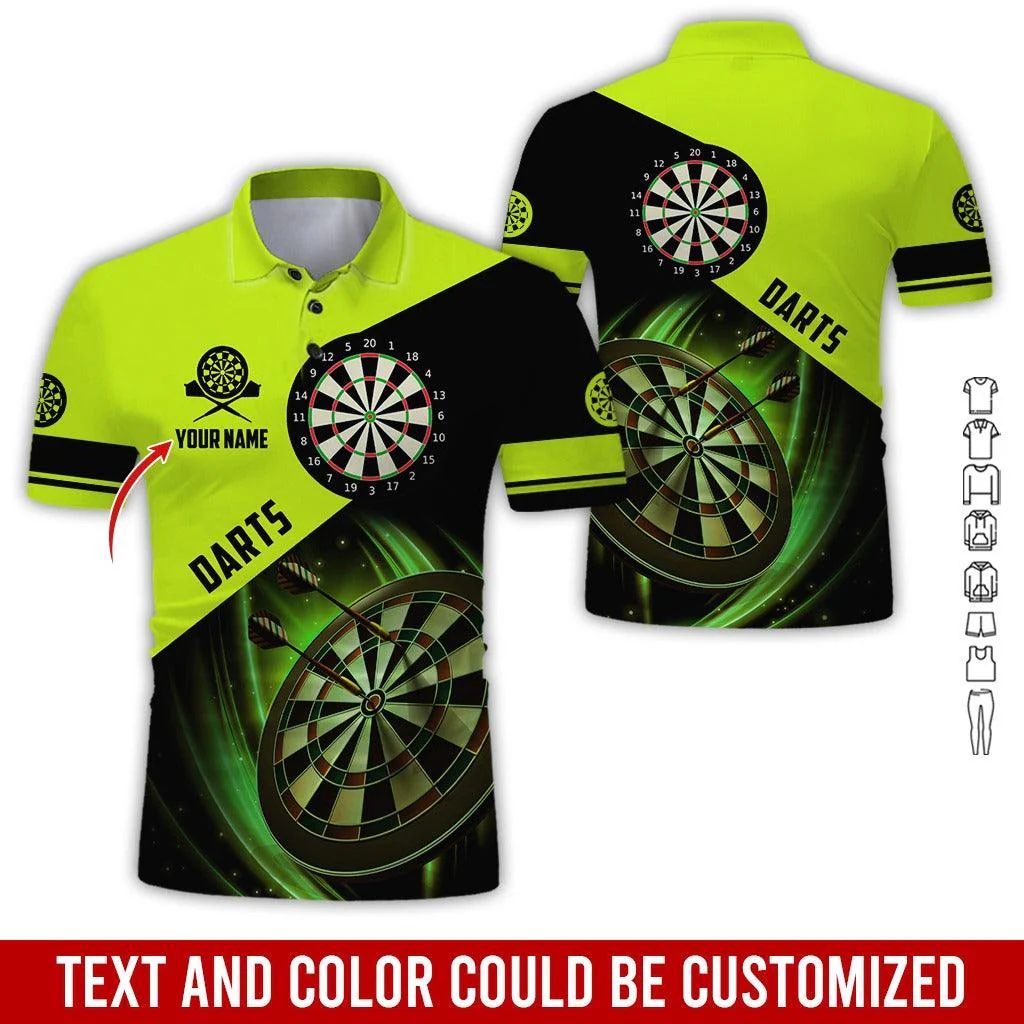Customized Name Darts Polo Shirt, Dartboard Personalized Name Darts Team Polo Shirt For Men - Perfect Gift For Darts Lovers, Darts Players - Image 5