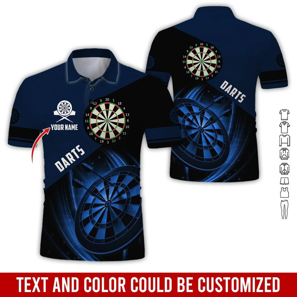 Customized Name Darts Polo Shirt, Dartboard Personalized Name Darts Team Polo Shirt For Men - Perfect Gift For Darts Lovers, Darts Players - Image 6