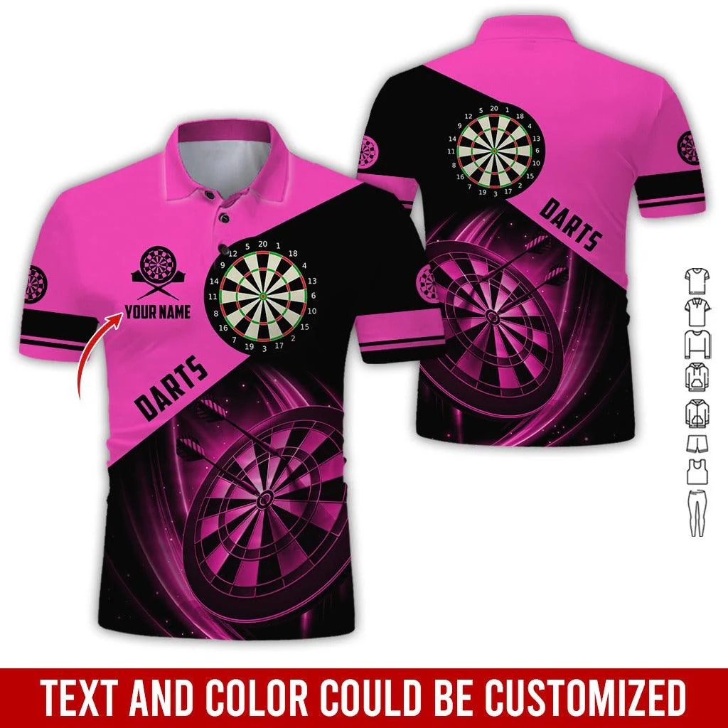 Customized Name Darts Polo Shirt, Dartboard Personalized Name Darts Team Polo Shirt For Men - Perfect Gift For Darts Lovers, Darts Players - Image 7