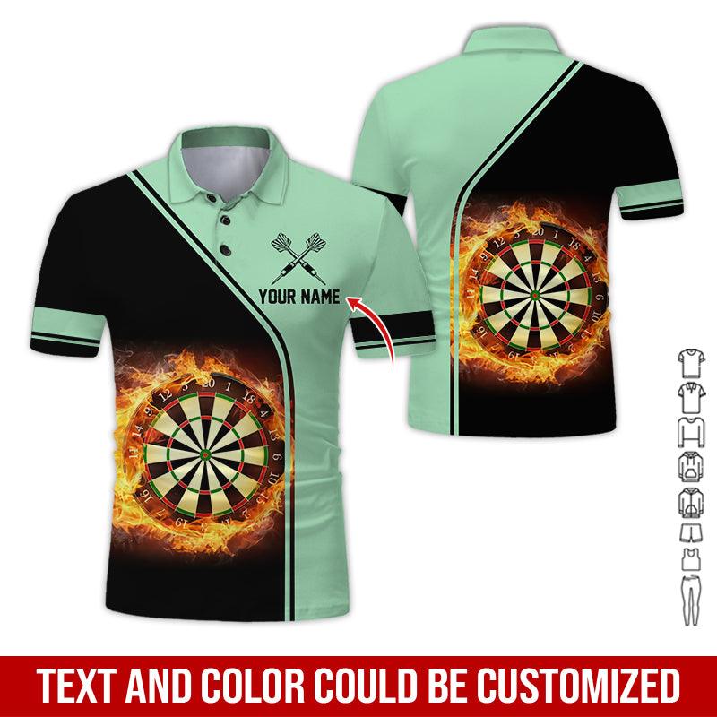 Customized Name Darts Polo Shirt, Personalized Name Dartboard Flame Polo Shirt For Men - Perfect Gift For Darts Lovers, Darts Players - Image 10