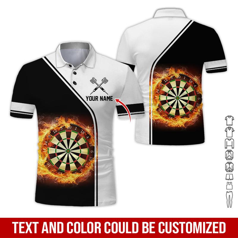 Customized Name Darts Polo Shirt, Personalized Name Dartboard Flame Polo Shirt For Men - Perfect Gift For Darts Lovers, Darts Players - Image 11