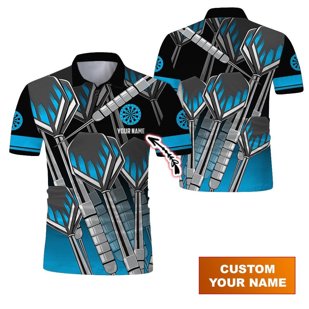Customized Name Darts Polo Shirt, Personalized Name Darts And Target Uniforms Polo Shirt For Men - Perfect Gift For Darts Lovers, Darts Team Players