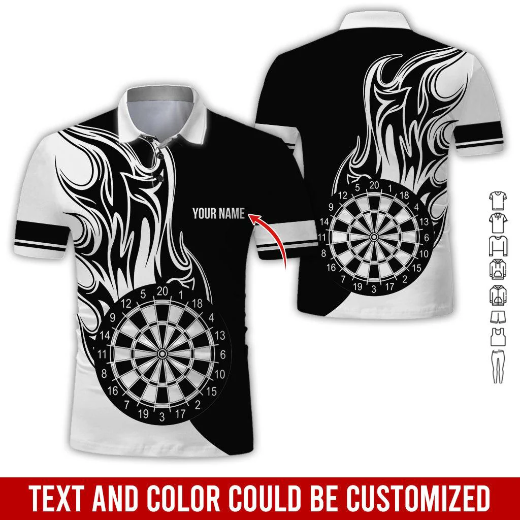 Customized Name Darts Polo Shirt, Personalized Name Darts Team Uniforms Polo Shirt For Men - Perfect Gift For Darts Lovers, Darts Players - Image 4