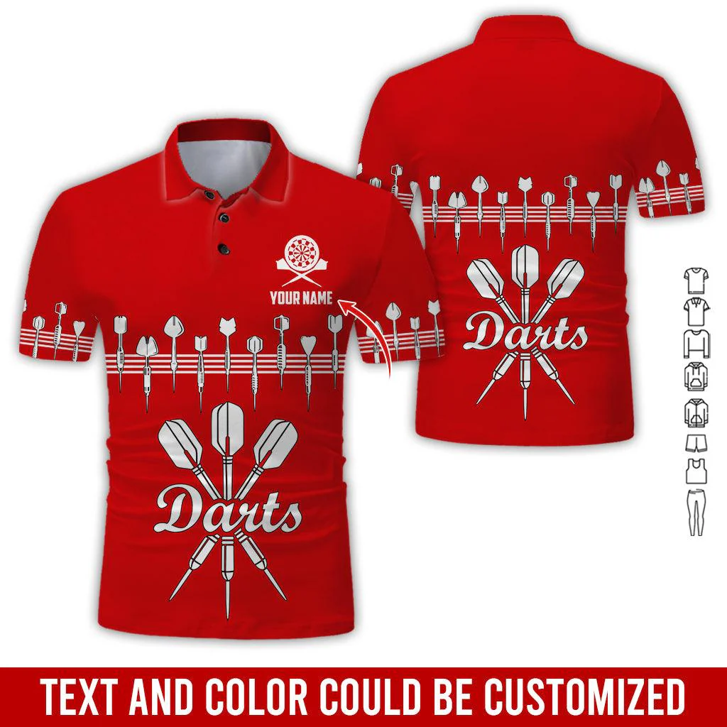 Customized Name Darts Polo Shirt, Personalized Name Darts Uniforms Polo Shirt For Men - Perfect Gift For Darts Lovers, Darts Players - Image 11