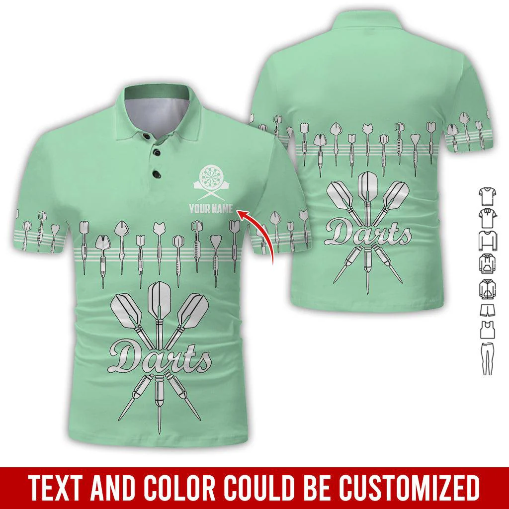 Customized Name Darts Polo Shirt, Personalized Name Darts Uniforms Polo Shirt For Men - Perfect Gift For Darts Lovers, Darts Players - Image 12