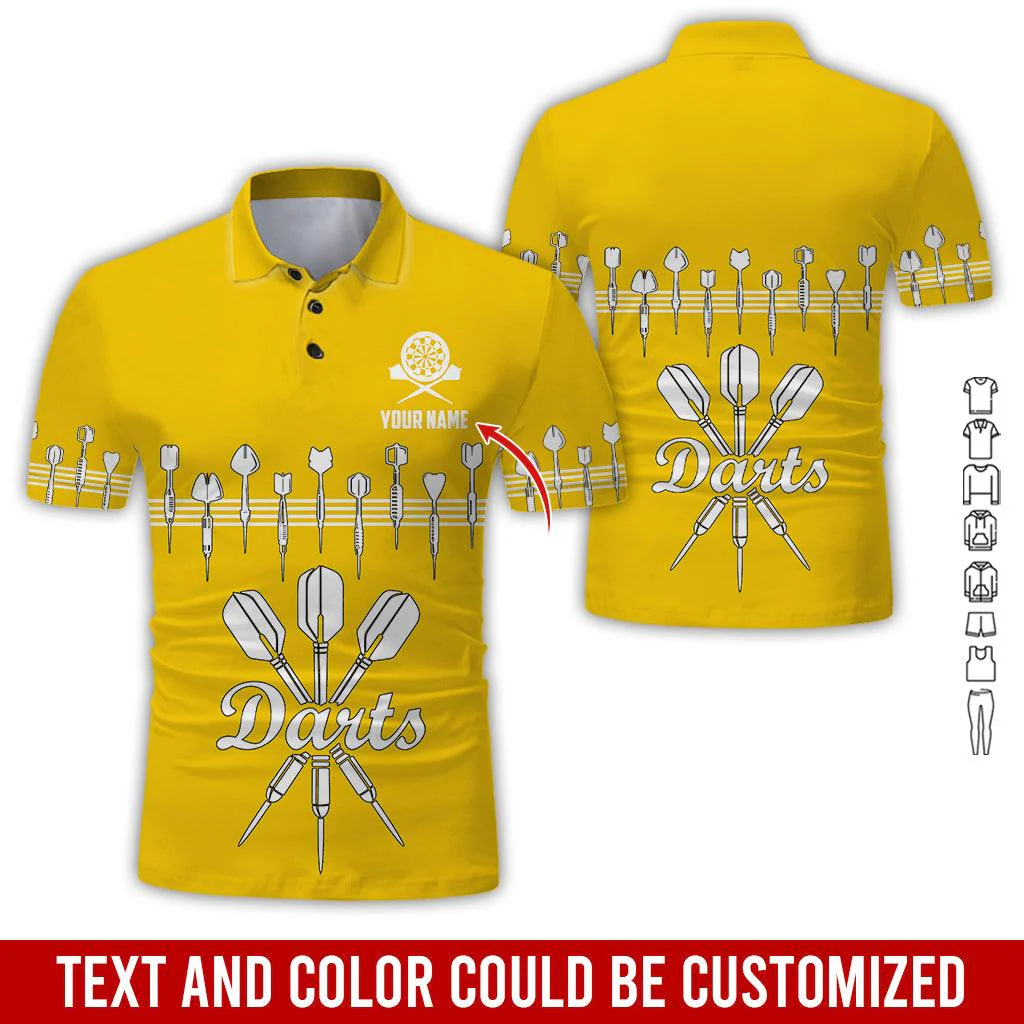 Customized Name Darts Polo Shirt, Personalized Name Darts Uniforms Polo Shirt For Men - Perfect Gift For Darts Lovers, Darts Players - Image 13