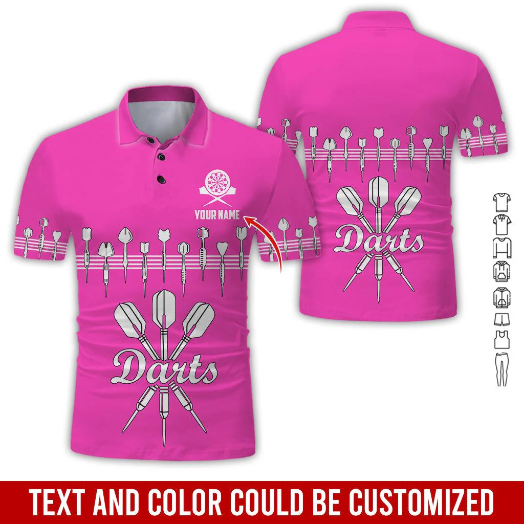 Customized Name Darts Polo Shirt, Personalized Name Darts Uniforms Polo Shirt For Men - Perfect Gift For Darts Lovers, Darts Players - Image 8