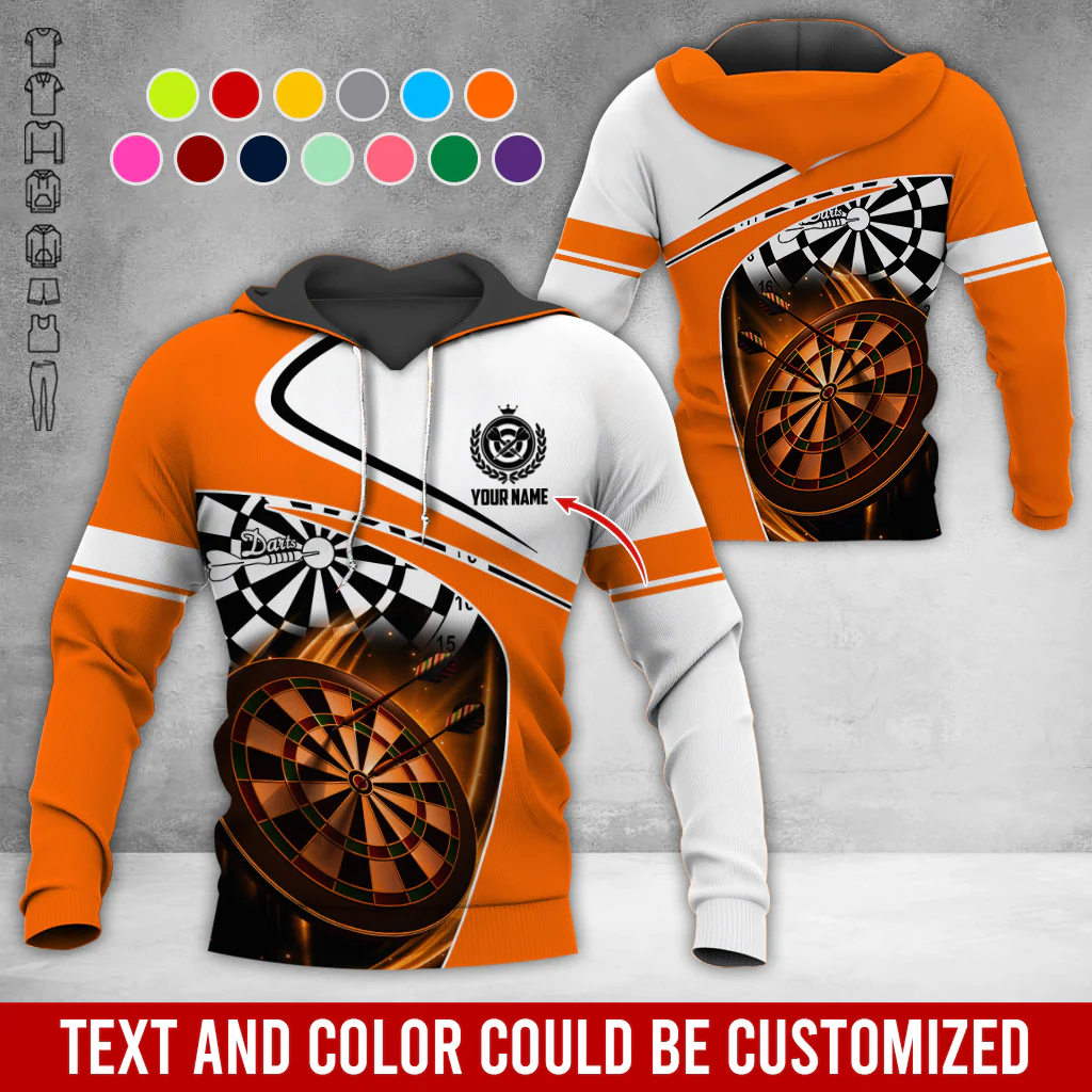 Customized Name Darts Premium Hoodie, Darts Is My Life White Hoodie, Perfect Gift For Darts Lovers, Friend, Family - Image 11