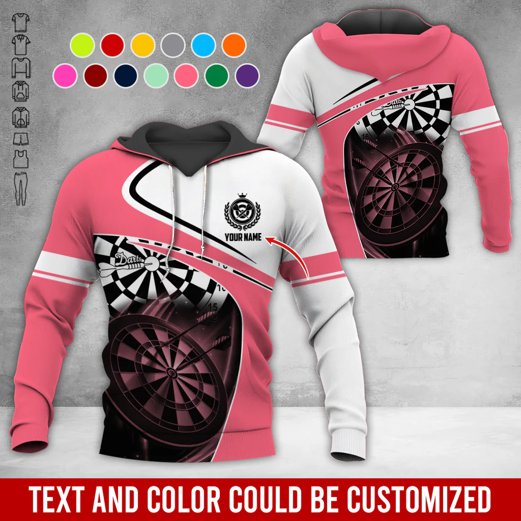 Customized Name Darts Premium Hoodie, Darts Is My Life White Hoodie, Perfect Gift For Darts Lovers, Friend, Family - Image 12