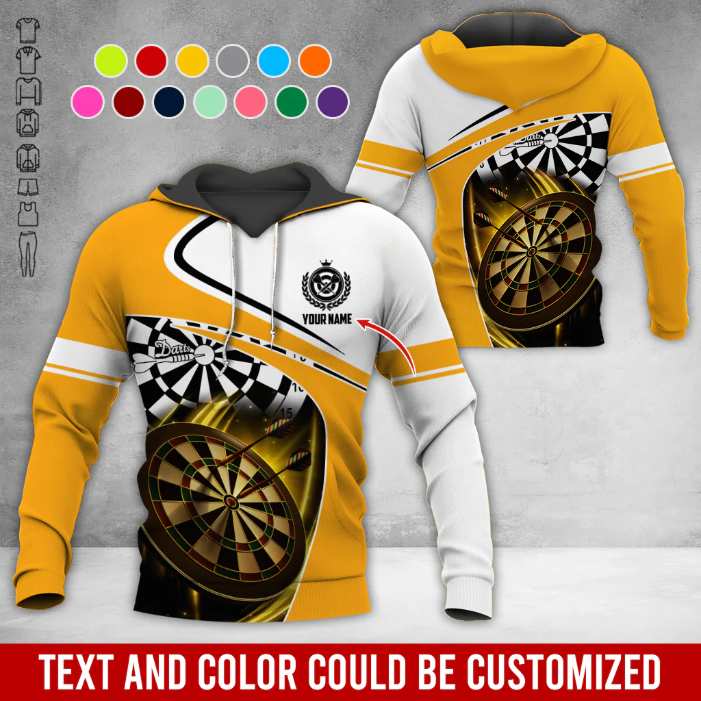 Customized Name Darts Premium Hoodie, Darts Is My Life White Hoodie, Perfect Gift For Darts Lovers, Friend, Family - Image 6