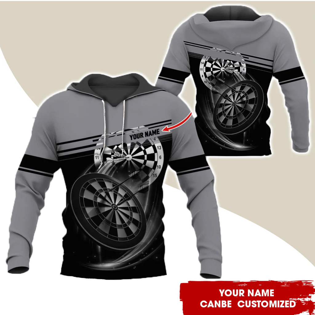 Customized Name Darts Premium Hoodie, Darts Pattern For Men & Women Hoodie, Perfect Gift For Darts Lovers, Darts Player - Image 2