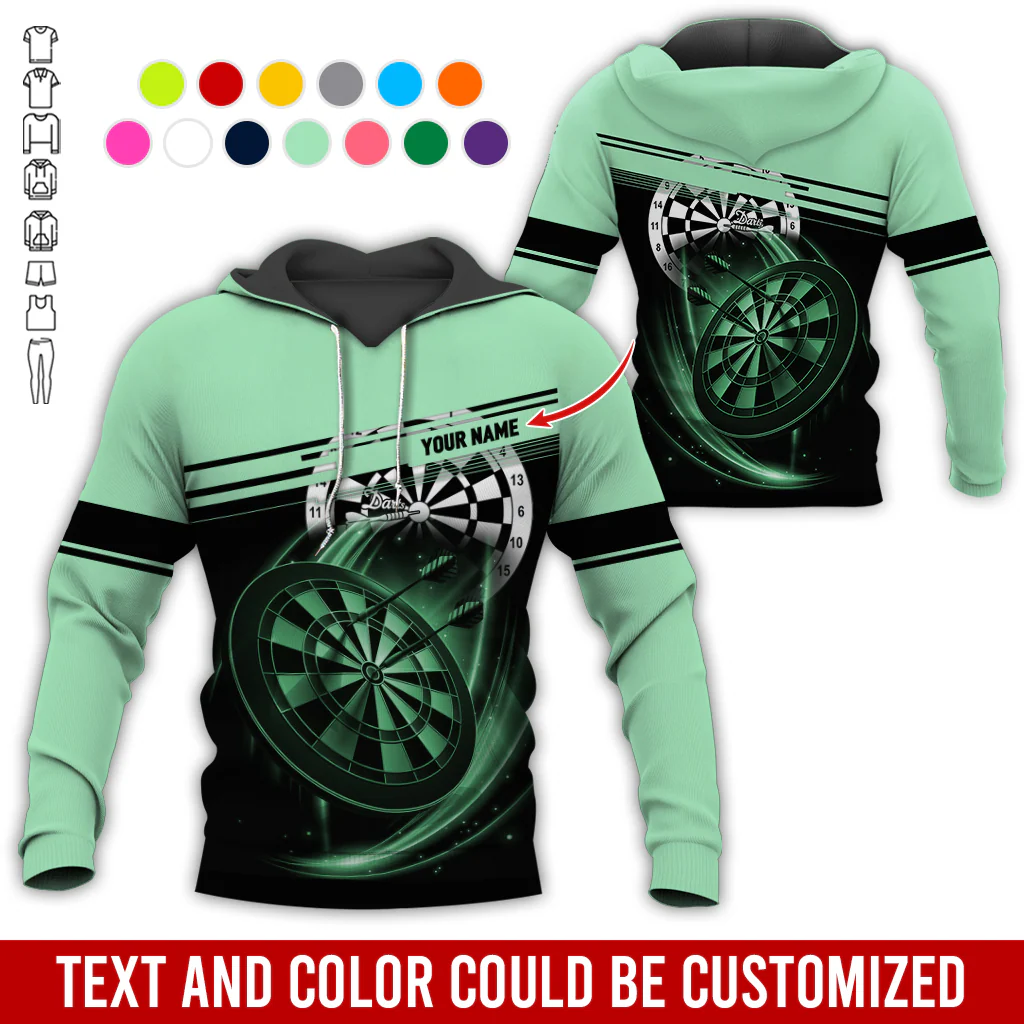 Customized Name Darts Premium Hoodie, Darts Pattern For Men & Women Hoodie, Perfect Gift For Darts Lovers, Darts Player - Image 3
