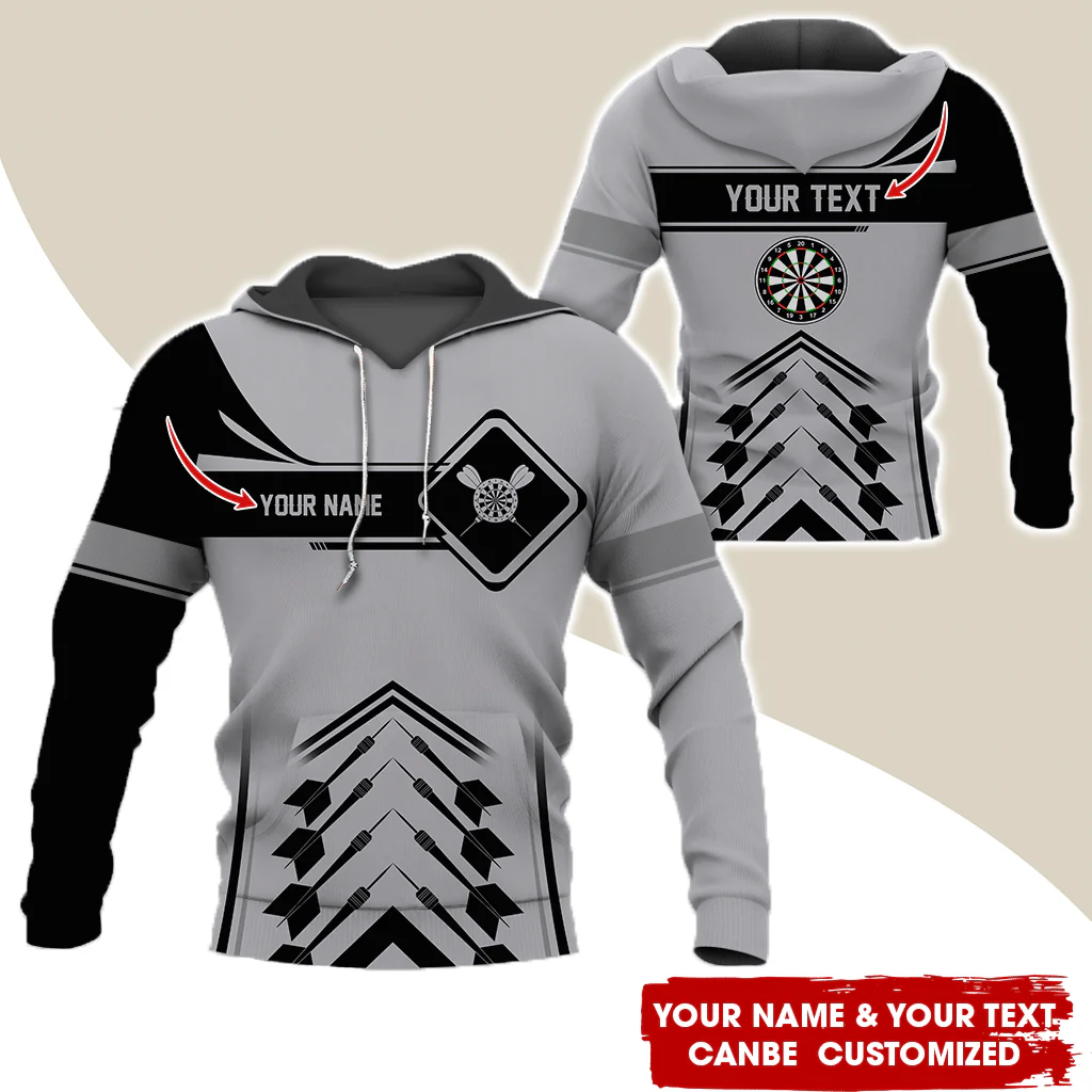 Customized Name Darts Premium Hoodie, Elevate Your Dart Game With Our Custom Name Hoodie, Perfect Gift For Darts Lovers, Friend, Family - Image 2