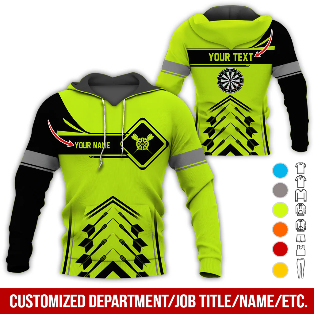 Customized Name Darts Premium Hoodie, Elevate Your Dart Game With Our Custom Name Hoodie, Perfect Gift For Darts Lovers, Friend, Family - Image 3