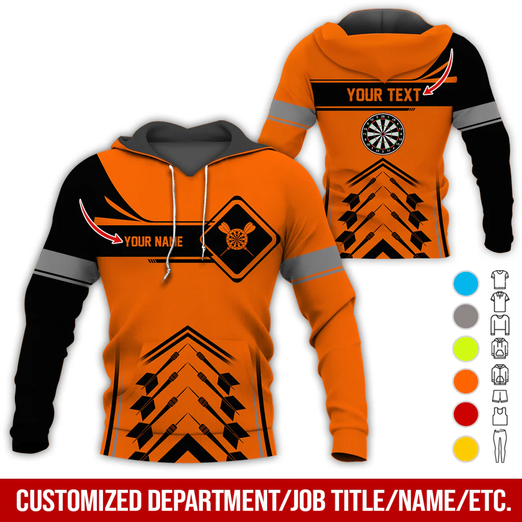 Customized Name Darts Premium Hoodie, Elevate Your Dart Game With Our Custom Name Hoodie, Perfect Gift For Darts Lovers, Friend, Family - Image 4