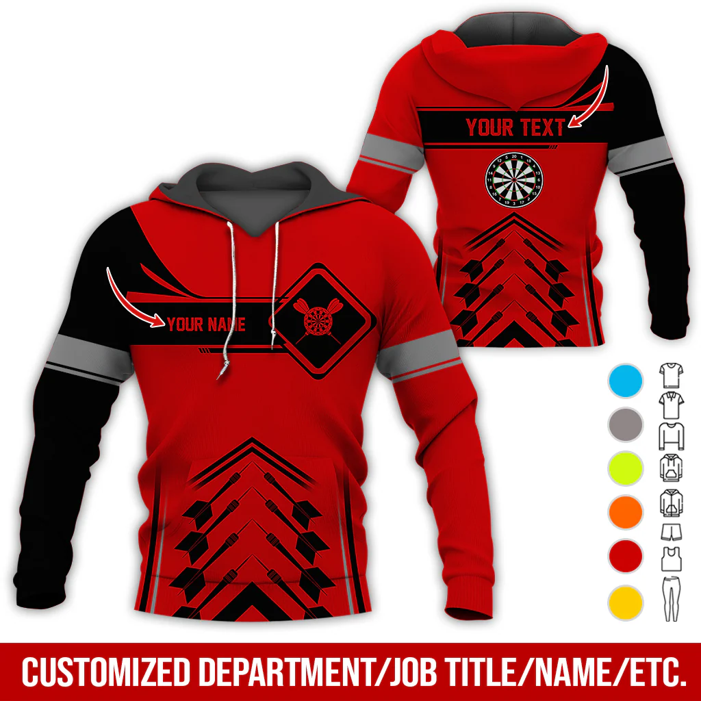 Customized Name Darts Premium Hoodie, Elevate Your Dart Game With Our Custom Name Hoodie, Perfect Gift For Darts Lovers, Friend, Family - Image 5