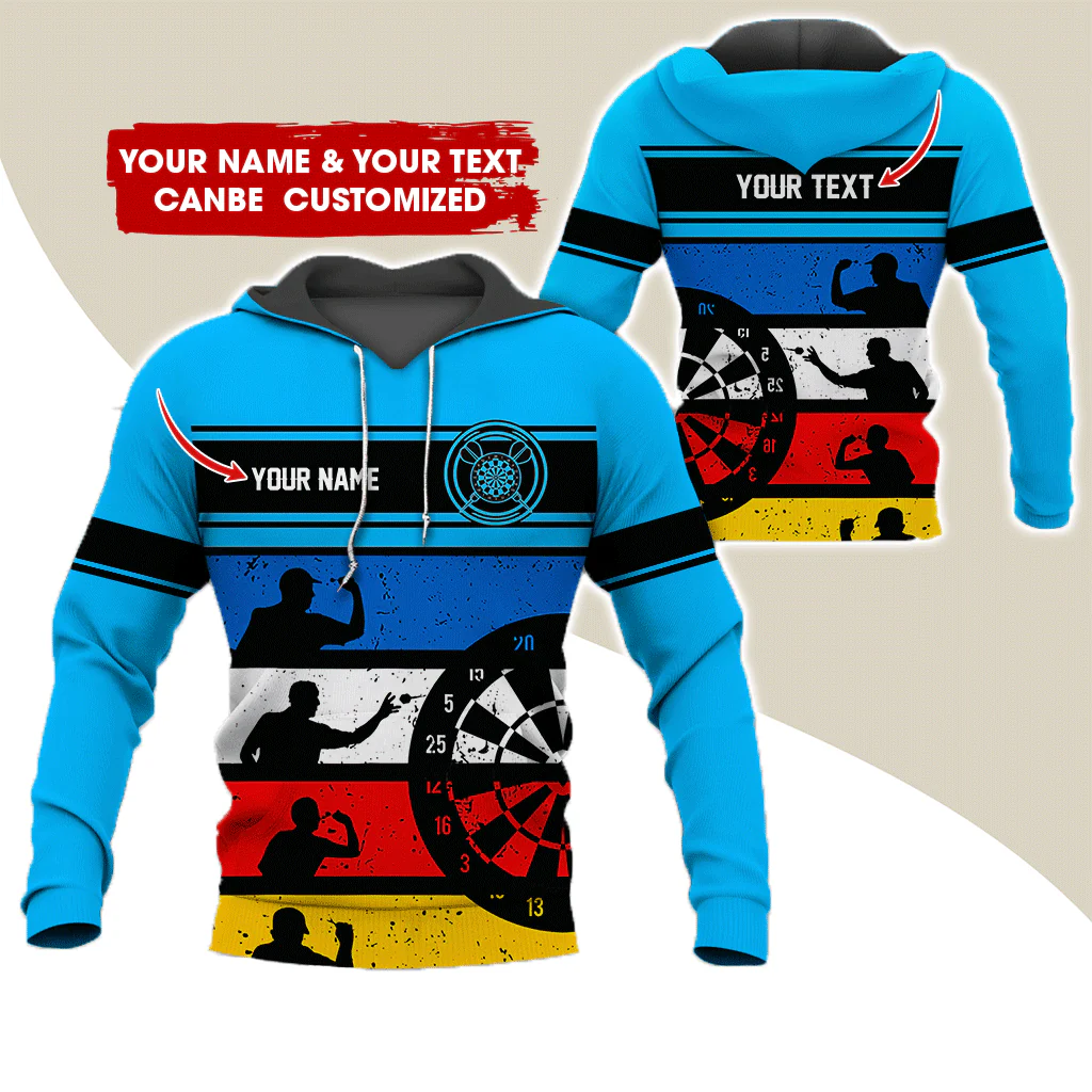 Customized Name Darts Premium Hoodie, How To Play Darts Pattern Darts Hoodie For Men & Women - Gift For Darts Lovers, Friend, Family