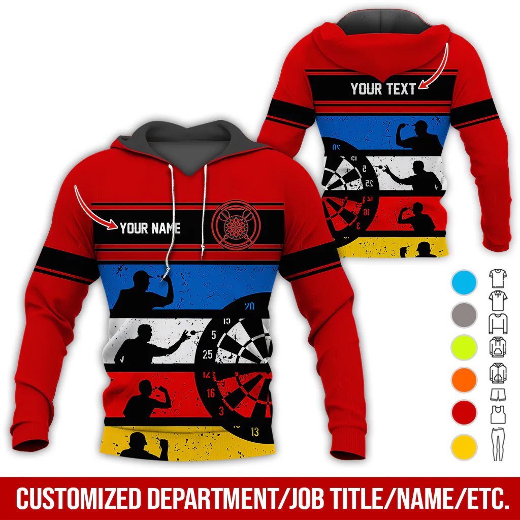 Customized Name Darts Premium Hoodie, How To Play Darts Pattern Darts Hoodie For Men & Women - Gift For Darts Lovers, Friend, Family - Image 5