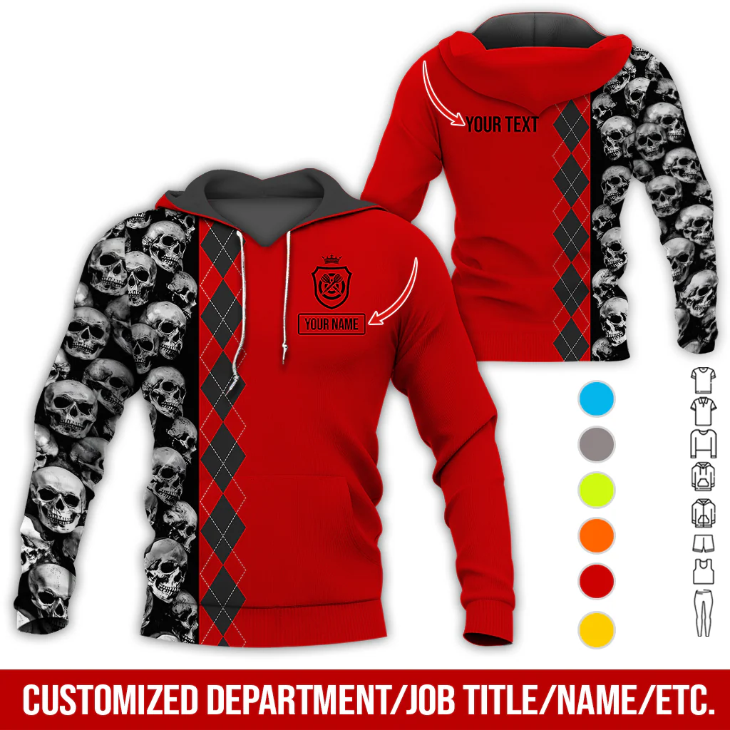 Customized Name Darts Premium Hoodie, Skulls & Rhombus Pattern Hoodie For Men & Women, Custom Your Shirts - Gift For Darts Lovers, Friend, Family - Image 5