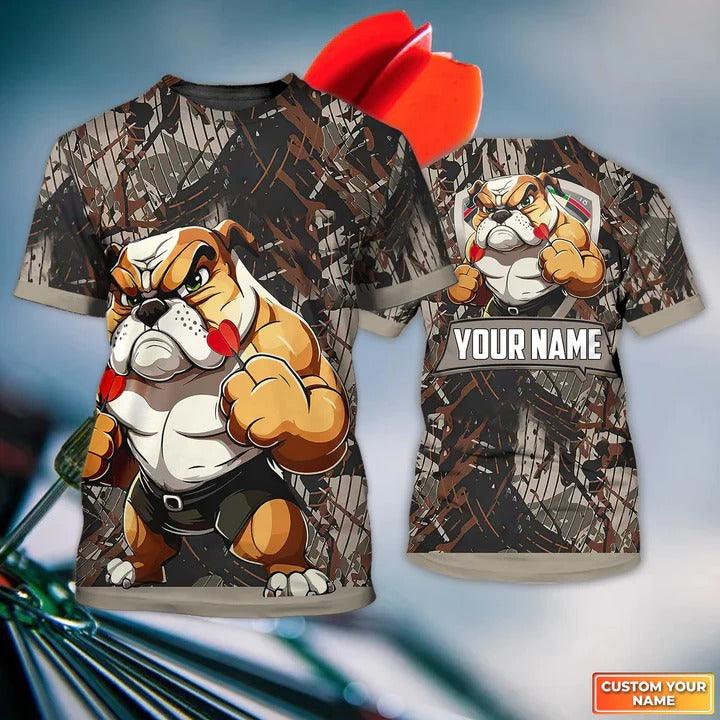 Customized Name Darts T Shirt, Bulldog Darts Personalized Name Darts T Shirt For Men - Gift For Darts Lovers, Darts Team Players, Bulldog Lovers